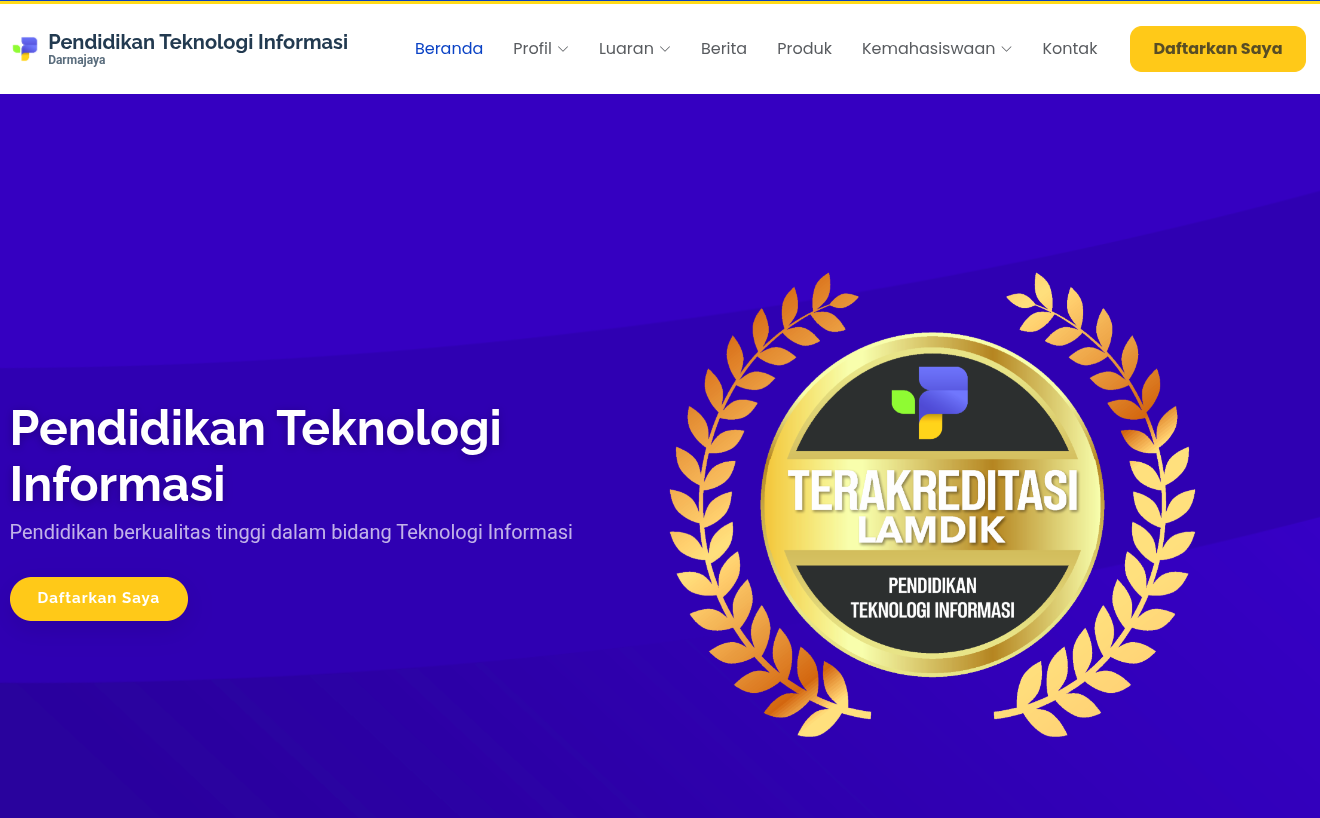 Website Program Studi Pendidikan Teknologi Informasi